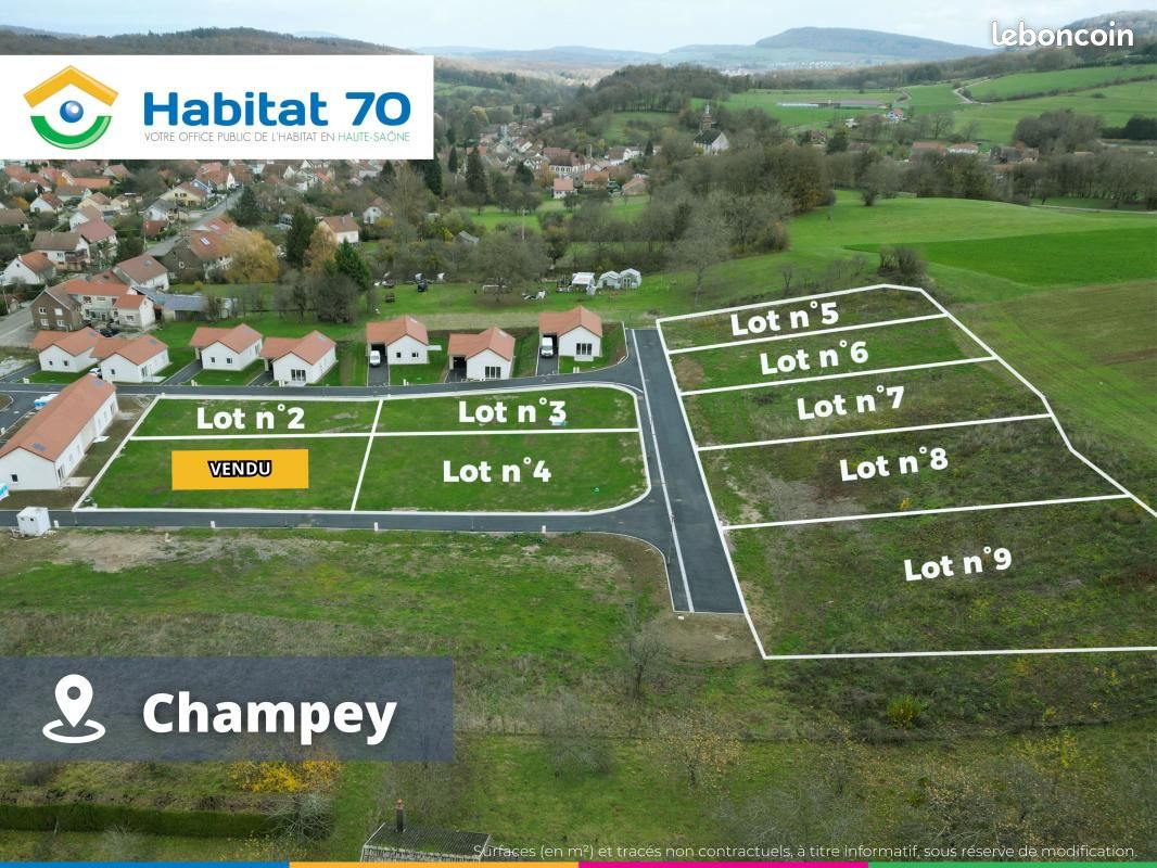 Terrain 806 m² · à Champey · 52 390 €