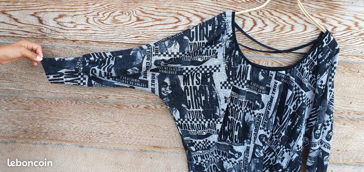 Pull léger gris noir (image 3)