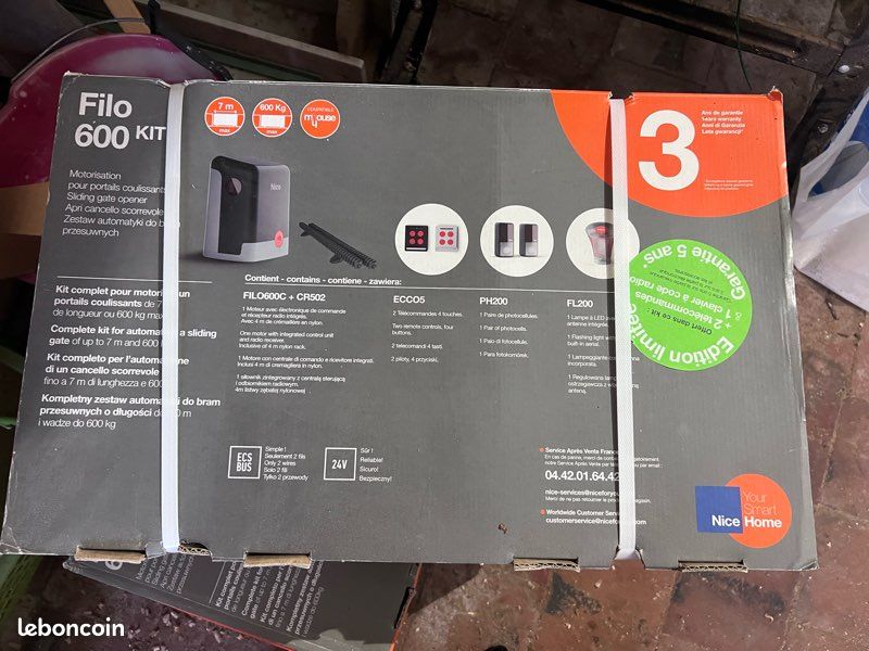 Motorisation de portail coulissant NICE HOME Filo 600 Neuf, jamais — free download