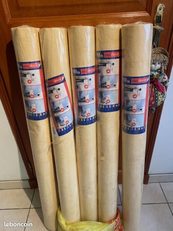 5 gros rouleaux papier peint vinyle intissé (image 1)