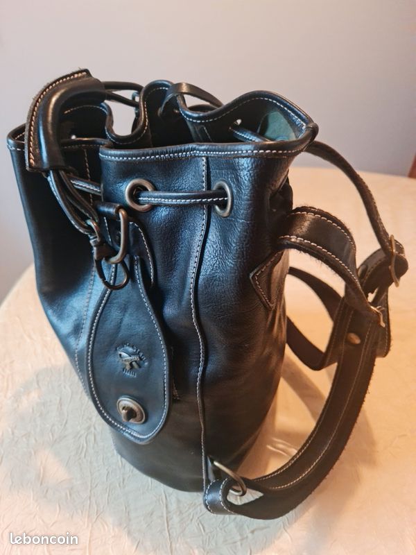 Sac Bandoulière Gil Holsters Marron/gris - Occasion Très Bon état - Réf. #626 - 31x20x7 Cm