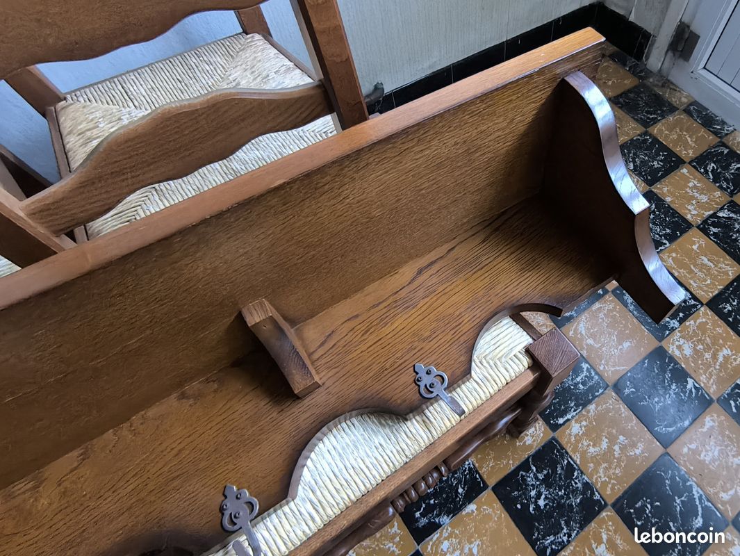 Ancienne Étagère murale porte casserole en chêne - ghis91 - Ameublement