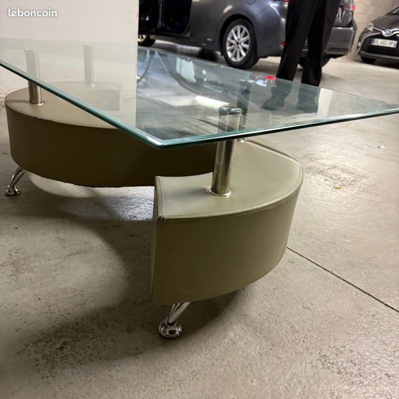 Table basse en verre 1m x 50 x 45 (image 2)