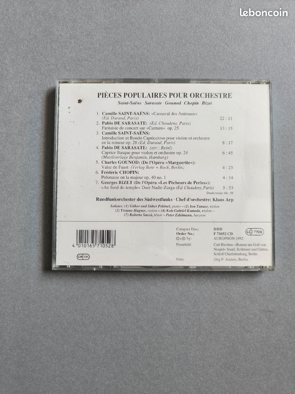 Cd classique pièces populaires pour orchestre (image 3)