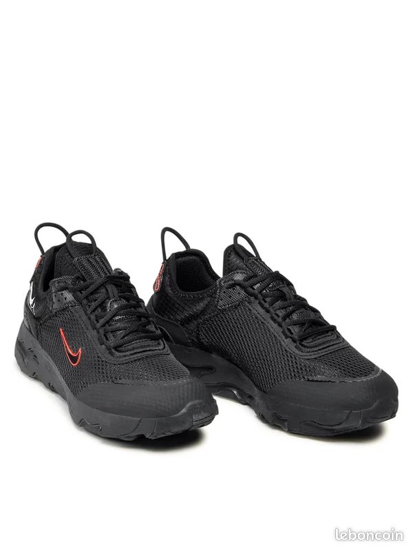 Taille Rare adulte ou Enfant : 38 Nike React Live Low Noir/Rouge GS Baskets Basses (image 5)