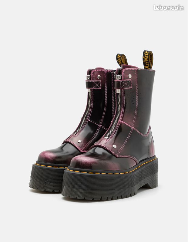 Dr Martens Bottines rares Jetta Quad Max Noir/Rose Chaussures