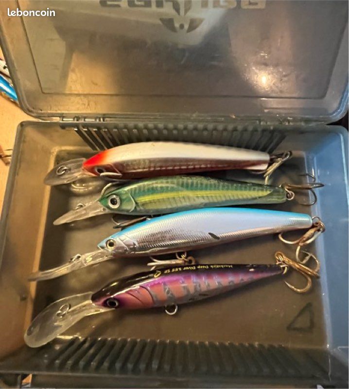 Leurre Rapala Risto Rap RR-7 Argent/noir - Crankbait Neuf (boîte Usée)