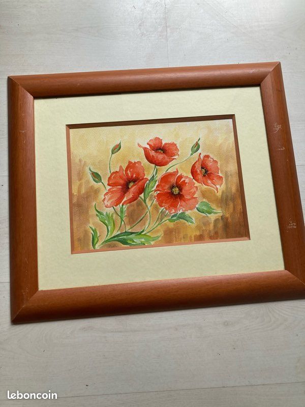 Tableau aquarelle « les coquelicots » (image 1)