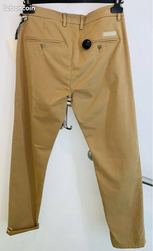Pantalon Chino Teleria Zed Neuf 🇮🇹 - Sable - Coton & Stretch - T.38/40 (image 2)
