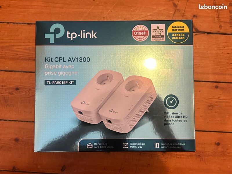 Kit CPL TP-Link AV1300 Gigabit – TL-PA8015P KIT – Comme neuf (image 1)