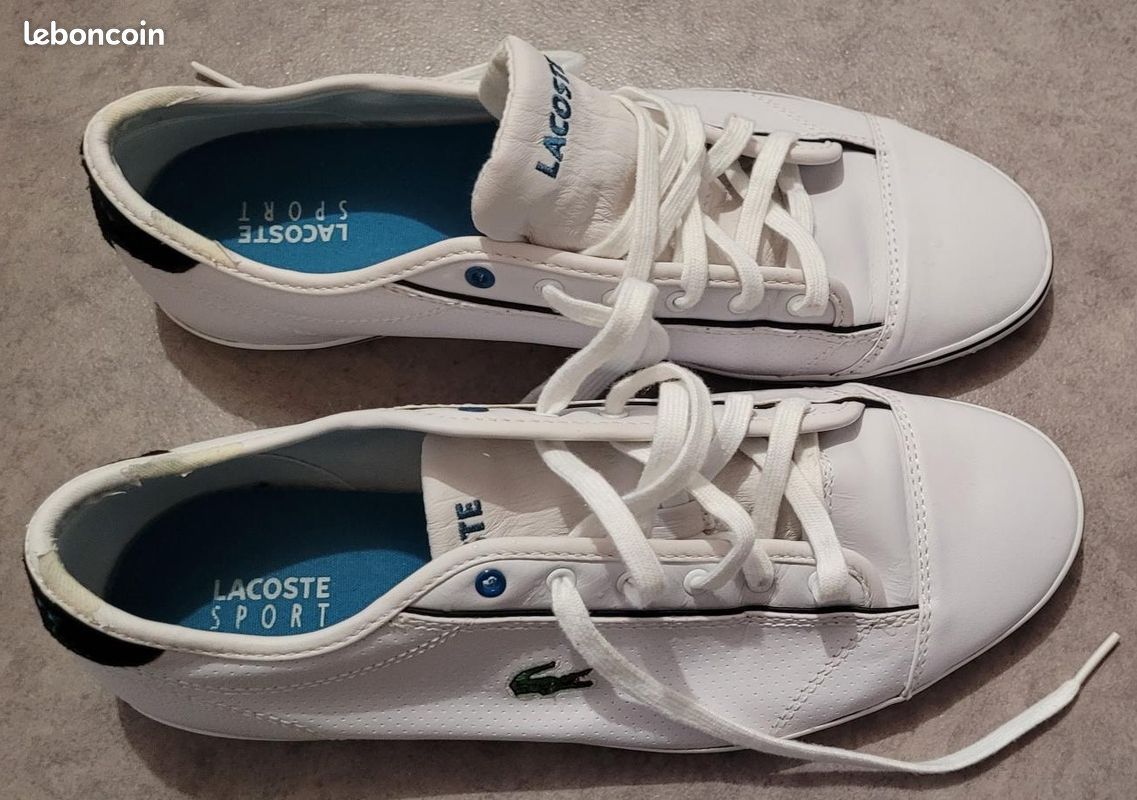 Sneakers de marque LACOSTE blanche taille 43 Chaussures