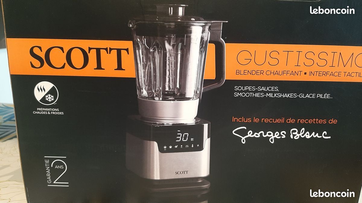 Blender Chauffant Scott 1000W - 1,8L - Gris - Occasion - Autonettoyant