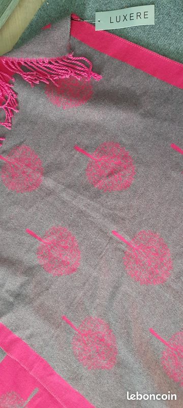 Echarpe - Luxere - Fuschia / gris - Neuf (image 5)