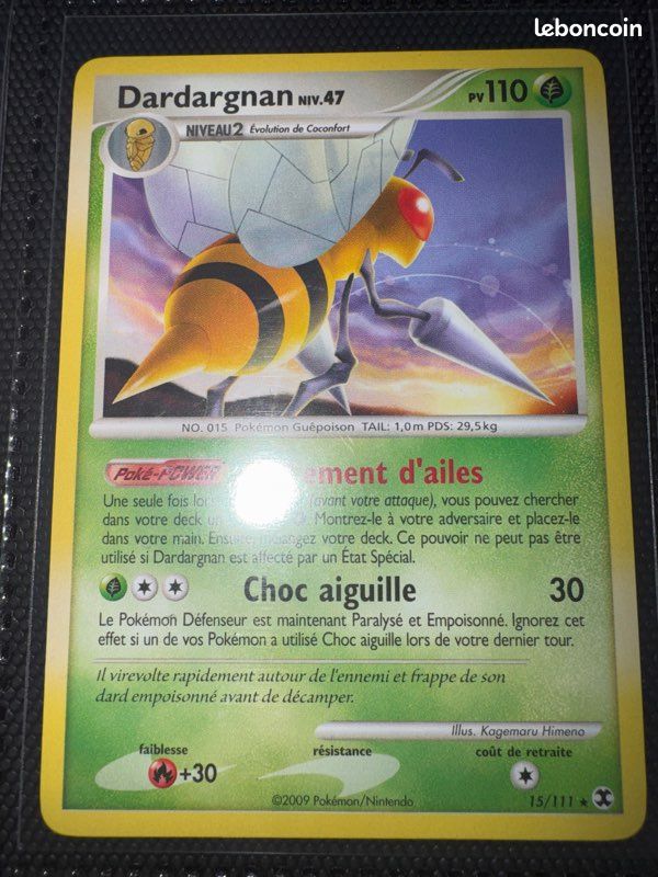 Pokémon Dardargnan Niv47 PV110 15/111 Rivaux Émergeants Rare Normale (image 1)