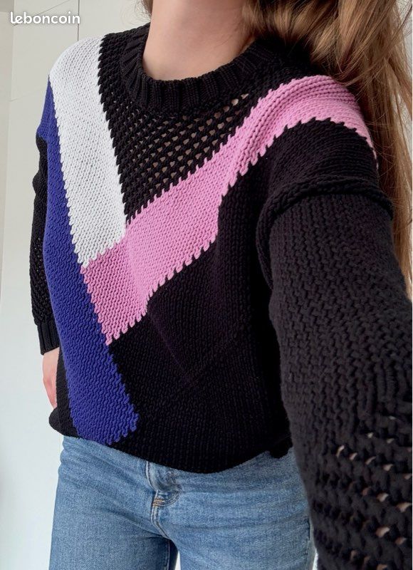 Petit Pull Rose Maje - Taille 2, Occasion Très Bon état, Haut Femme Décontracté