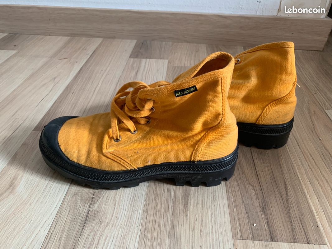 Boots Palladium en toile - Jaune moutarde - Chaussures (image 5)