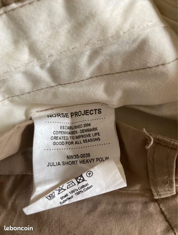 Bermuda Norse Projects women beige taille 38 (image 4)