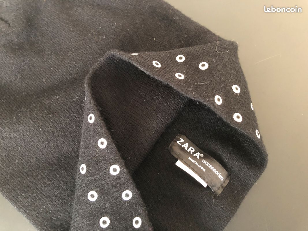 Bonnet noir avec oeillets bonnet Zara (image 5)