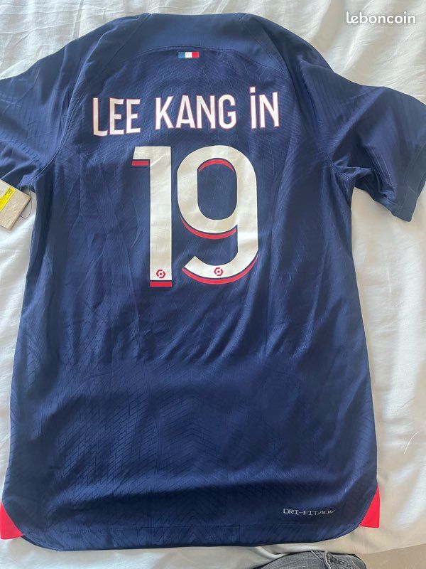 Maillot PSG Signé Kang In Lee - Jordan Blanc, Taille L, Avec Certificat D'authenticité