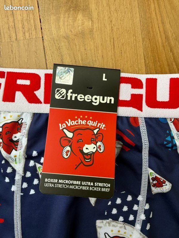 Boxer Homme FREEGUN - La Vache Qui Rit - Microfibre Confort