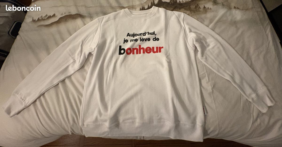 Sweat / Pull blanc Nutella taille L (image 1)
