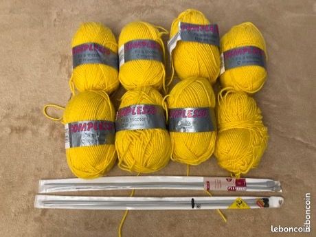 7,5 Pelotes De Fil à Tricoter Complesso Jaune - Loisirs Créatifs