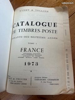 Catalogue Yvert et Tellier 1973 Tome I : Timbres de France (image 3)