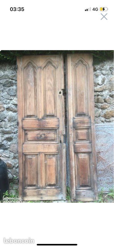 Porte ancienne en bois massif (image 2)