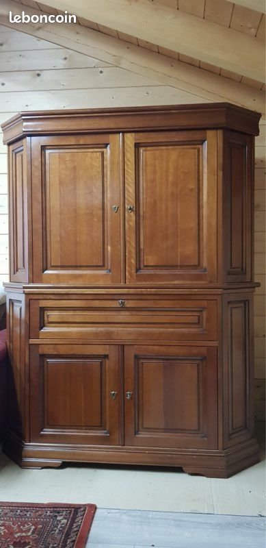 Meuble TV d’angle en bois (image 1)