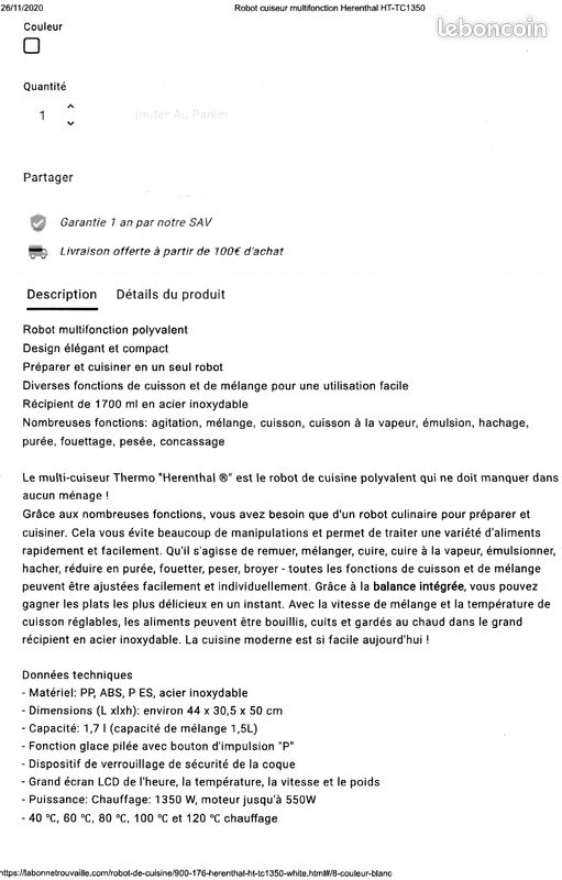 Robot cuiseur multifonctions (image 2)