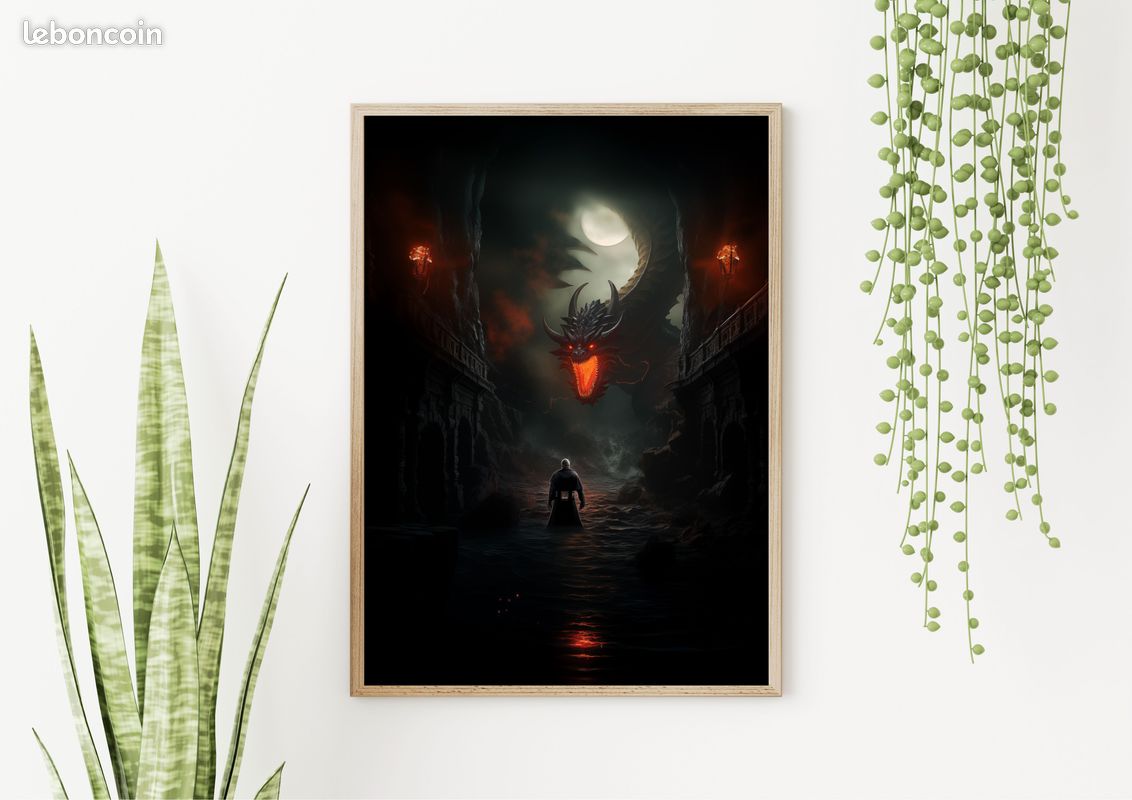 "Dragon vs Vador" - Poster fan art - Format A3 (42 x 29,7cm) - A2 et A4 disponibles (image 1)