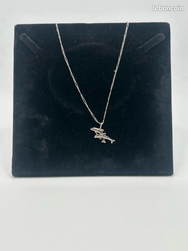 Chaîne avec pendentif en argent massif, Ref:225 - Montres & Bijoux