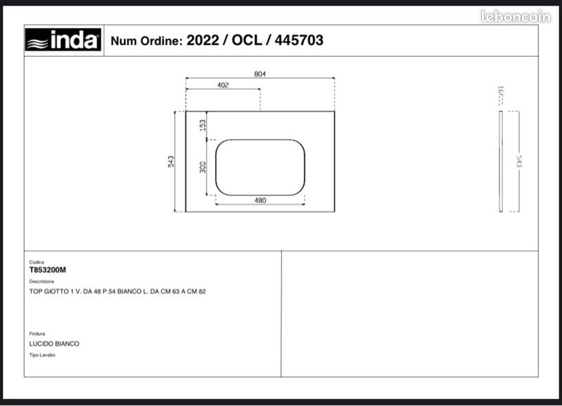 Plan vasque Inda Giotto (image 6)