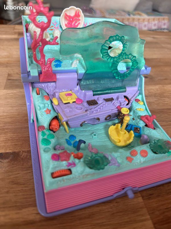 Vintage 1995 Polly Pocket Bluebird collector Sparkling Mermaid Adventure Book (Livre Sirène) (image 3)
