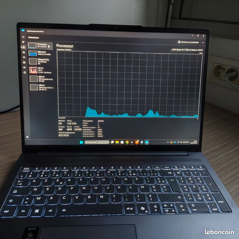 Lenovo IdeaPad Slim 5 16 pouces – 32Go RAM – SSD 512Go – Ryzen 7 AI 350 (image 3)