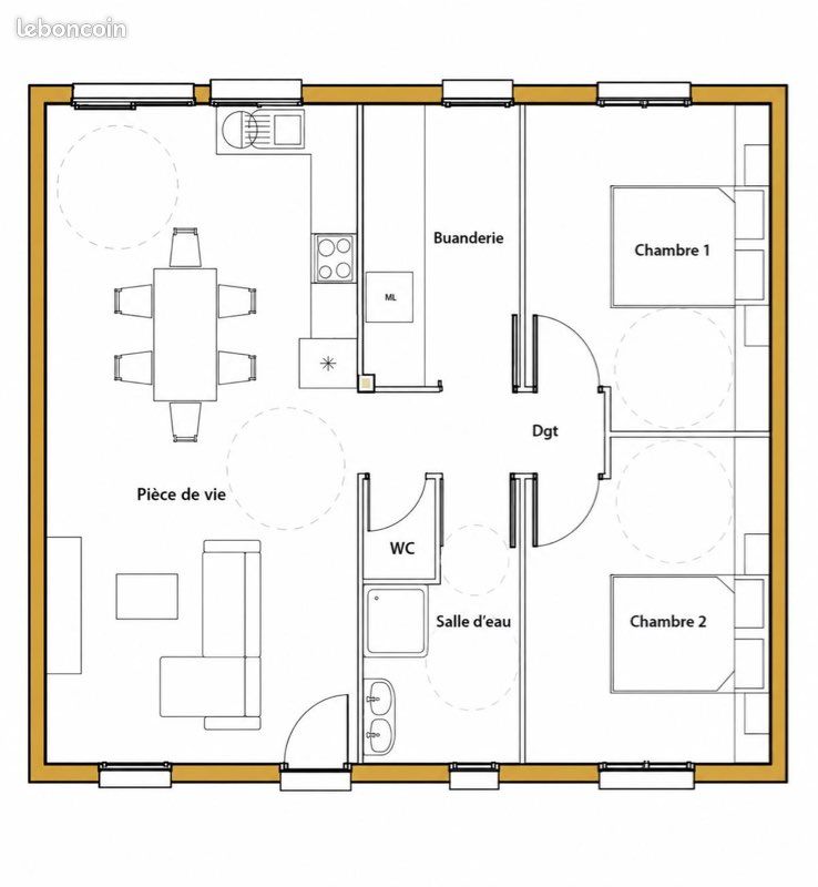 Maison 3 pièces 72 m² · à Guémené-Penfao · 72 m² · 850 €
