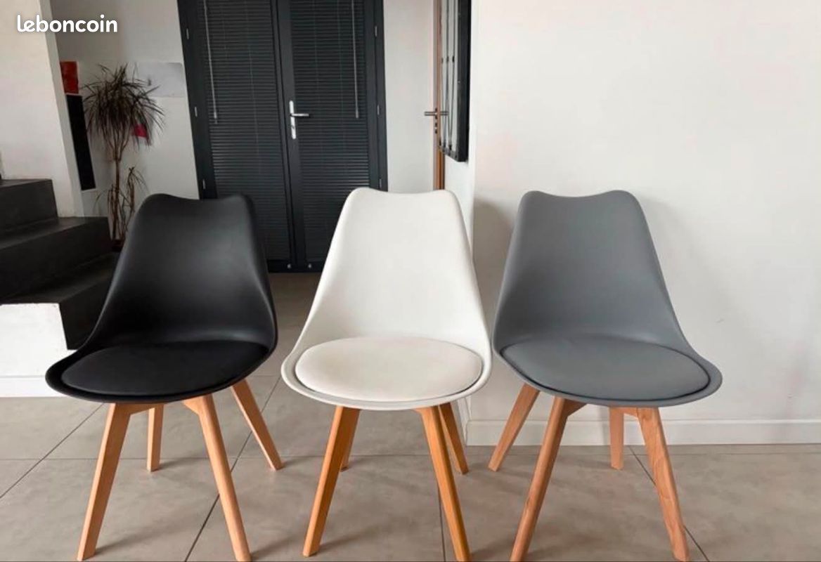Chaise noir blanc gris neuves (image 9)