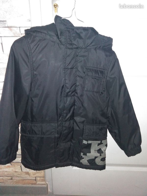 Parka avec capuche noir garçon IKKS (image 1)