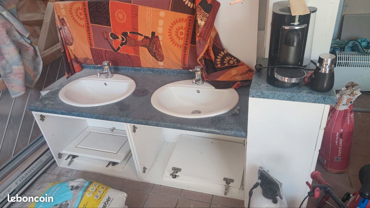 Meuble double vasque de salle de bain (image 1)