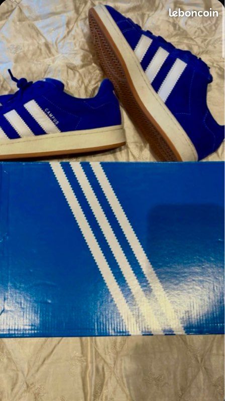 Sneakers / chaussure / basket Adidas campus 44,5 bleu marine presque jamais mise Y2K streetwear (image 4)