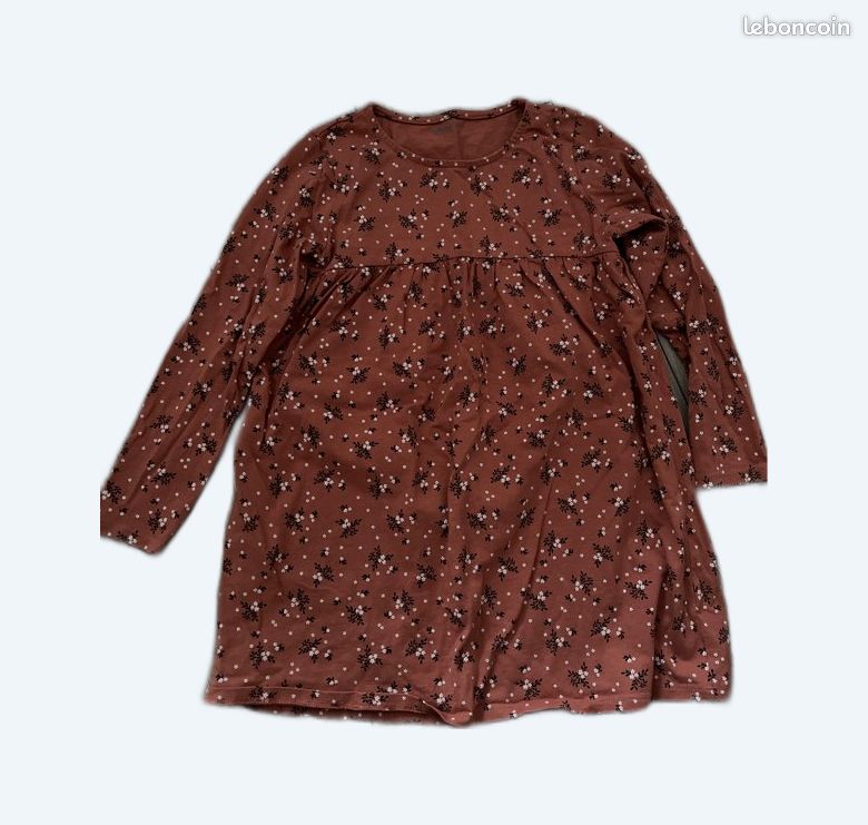 Robe vertbaudet 8ans fleurs (image 1)