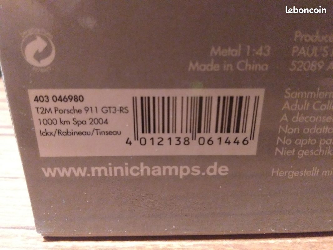 Miniature Minichamps Porsche 911 GT3 RS (image 2)