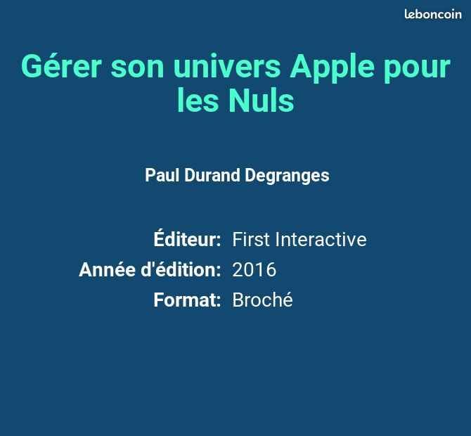 Gérer son univers Apple pour les Nuls - Paul Durand Degranges (image 2)