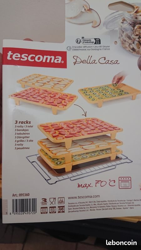 Lot de grilles de séchage empilable pour les fruits et légumes séchées (image 3)