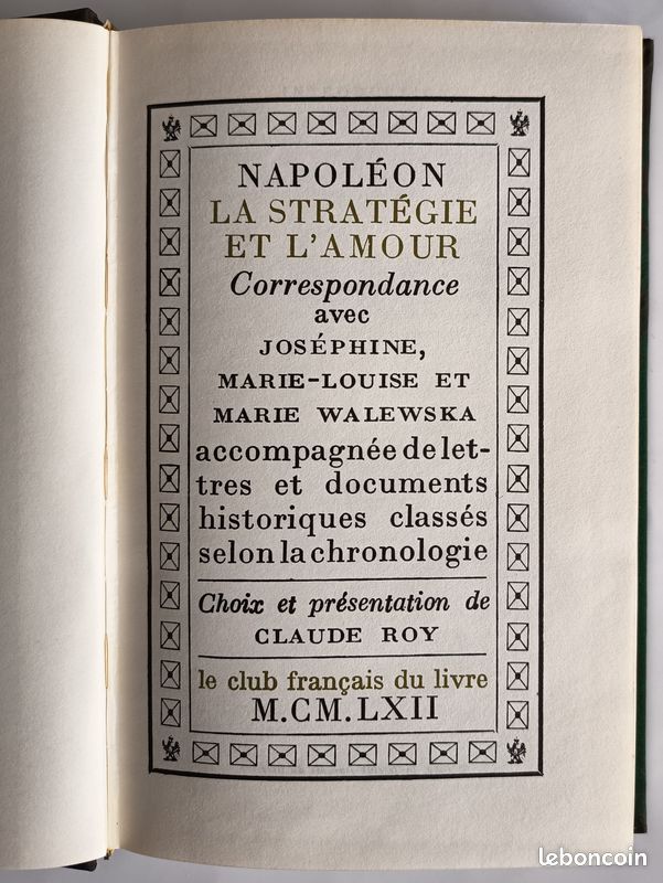 Napoléon, La Stratégie et l'Amour, Le Club Français du Livre 1962 (image 3)