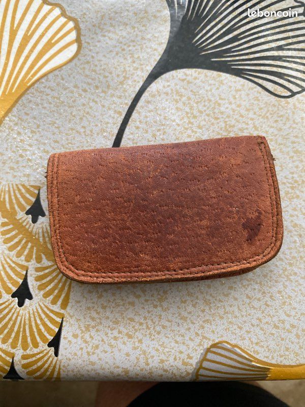 AUTHENTIQUE portefeuille/porte-monnaie ENZO BALLAGIO cuir TBEG vintage
