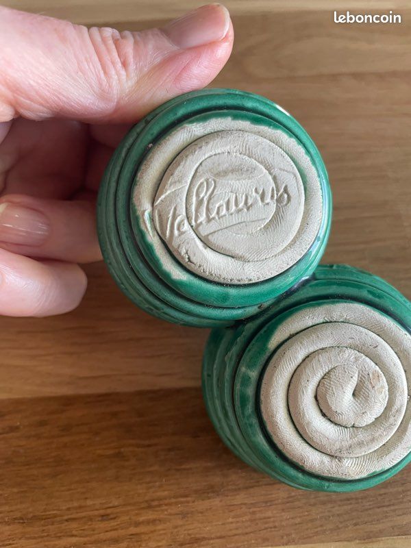 Set Salière, Poivrière, Moutardier VALLAURIS Signé A.FERLAY – Céramique Vintage Moines