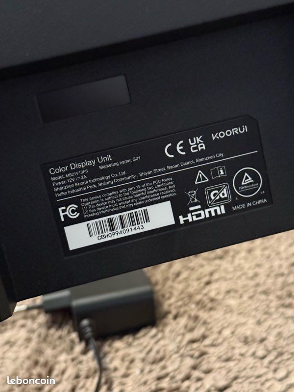 KOORUI Écran PC 22 Pouces avec Haut-Parleurs Intégrés, 100Hz, FHD 1080P (image 3)