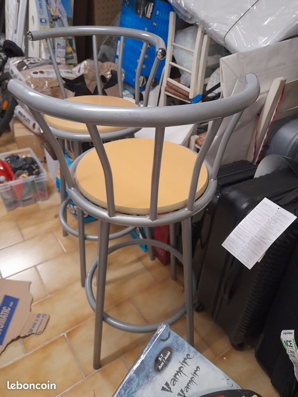 2 chaises de bar bois/metal (image 2)