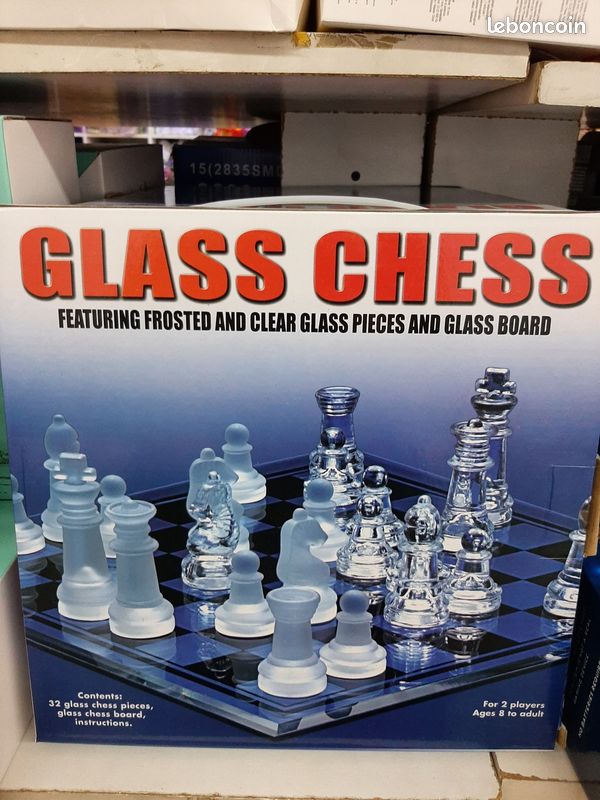 Échecs - Verre - 25x25cm - 32 pièces - Jeu de réflexion et stratégie